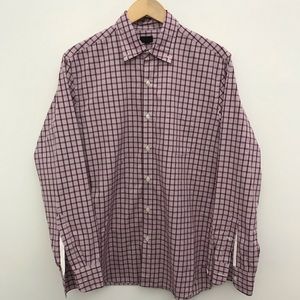 J. Crew Mens M Medium Purple Check Button Down